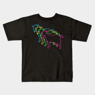 Goat 80s Neon Kids T-Shirt